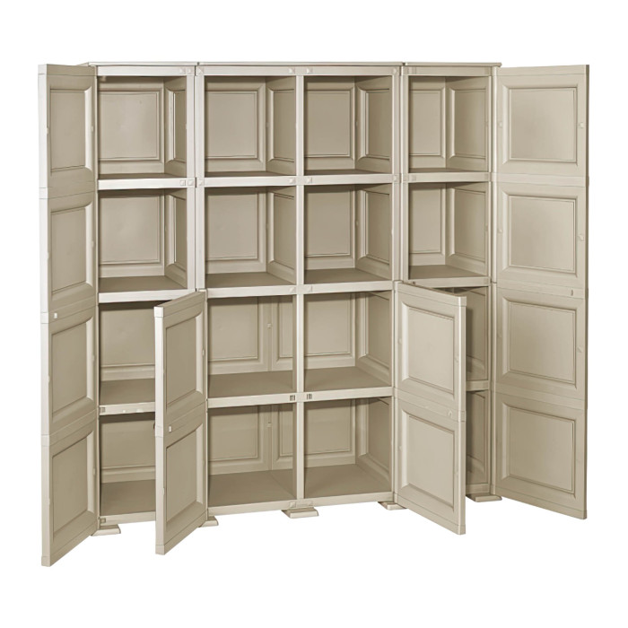 Omnimodus Cupboard with 4 doors and 4 shelves wengé