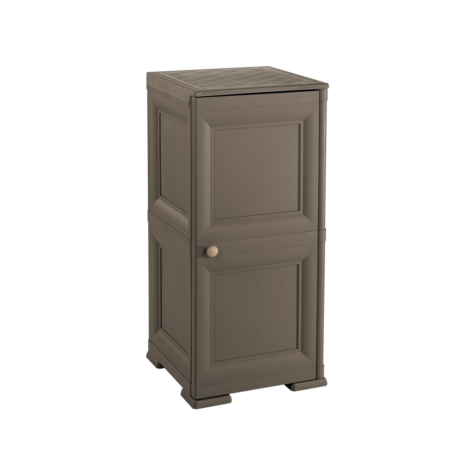 OMNIMODUS CABINET - 2 MODULES WITH WOOD-FINISH DOOR wengé