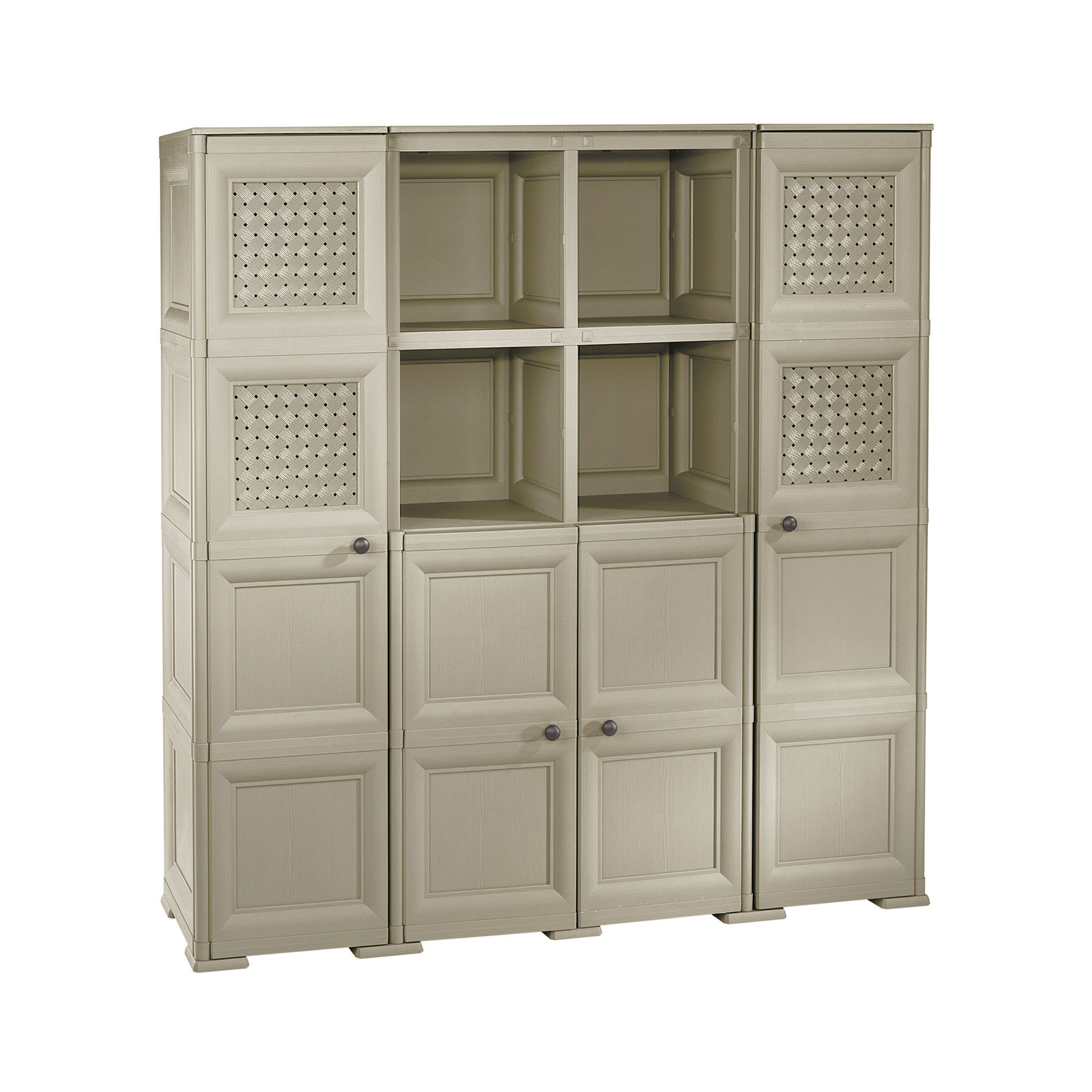 Omnimodus Cupboard with 4 doors and 4 shelves wengé